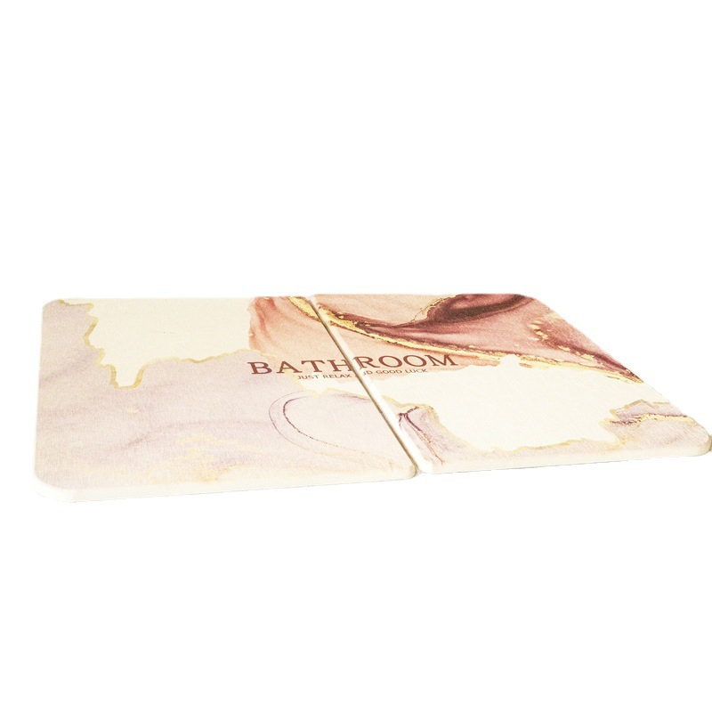 Hot Selling Quick Dry Stone Bath Mat Anti Slip Diatomaceous Earth Bath Mats Foldable Floor Mat