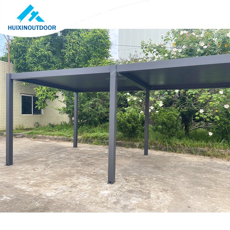Factory Wholesale Retractable Awning Louvered Roof Rainproof Patio Pergola Cover for Outdoor Living