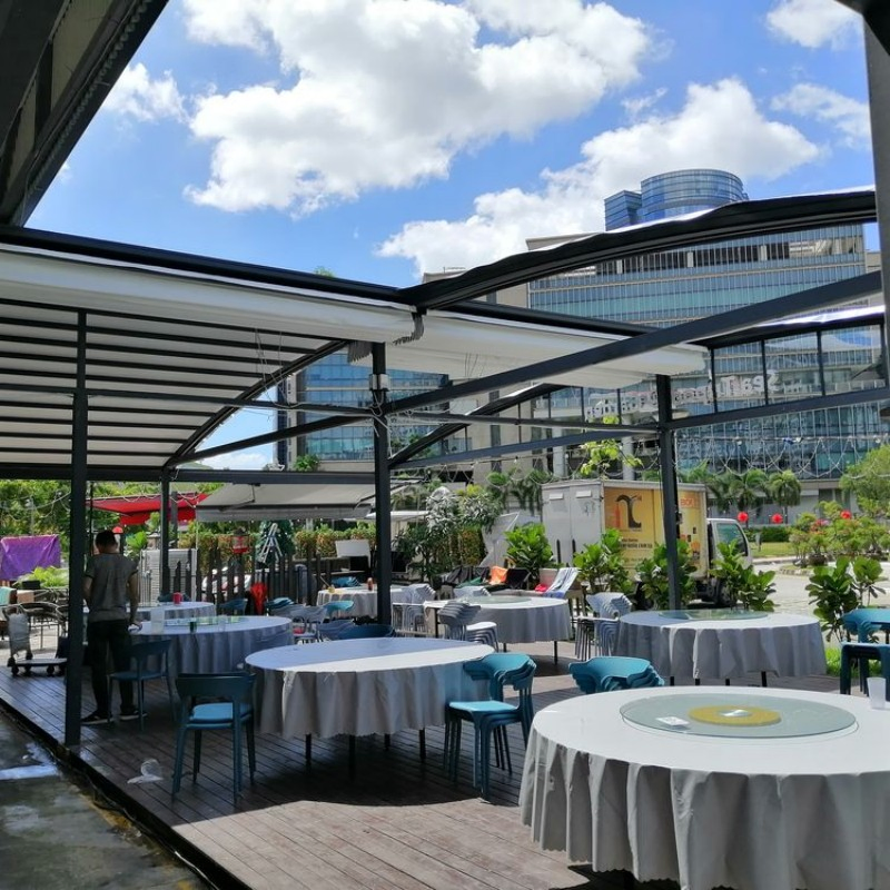 Electric Roof Awning LED Lights with Outdoor Party Roller Blinds