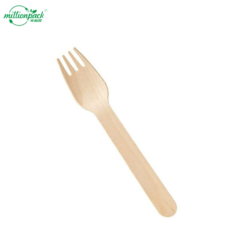 Smooth Polished Wooden Forks for Upscale Catering Fine Dining and Luxury Events