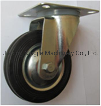 160mm European Rubber Caster Swivel Trash Container Wheels