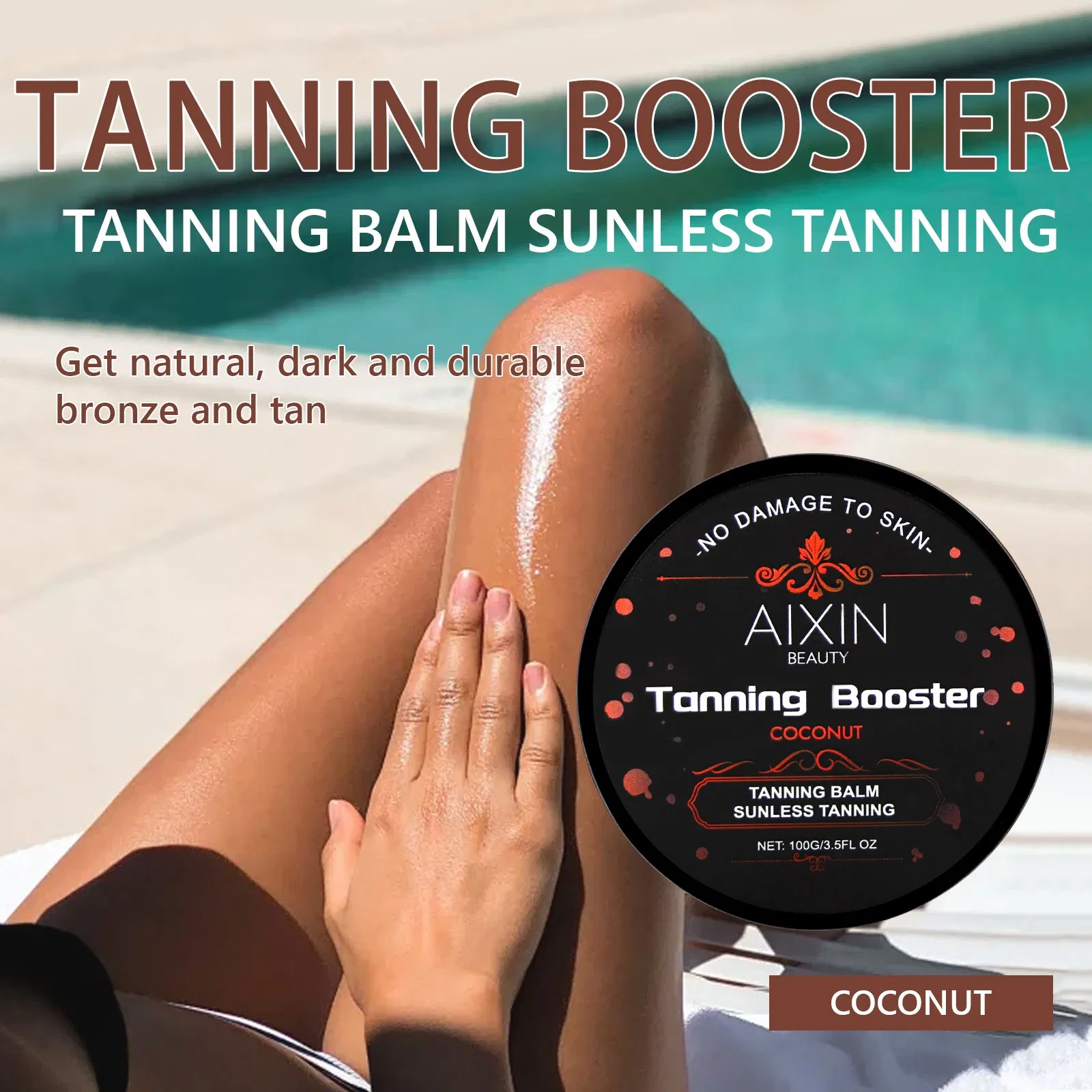 Beauty Cosmetics Skin Care Tanning Cream Sunbed Coconut Tanning Booster