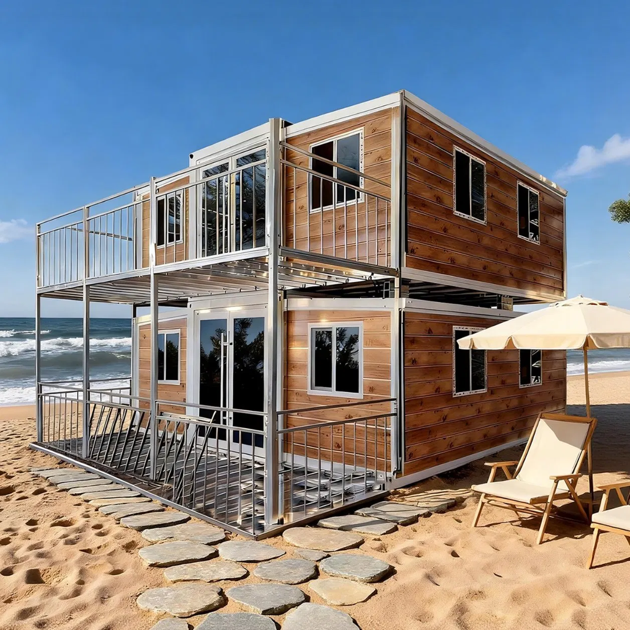 Prefab/Prefabricated Modular Portable Steel Mobile Foldable Modular Container Flat Pack Expandable Luxury Shipping Container Office and Family House