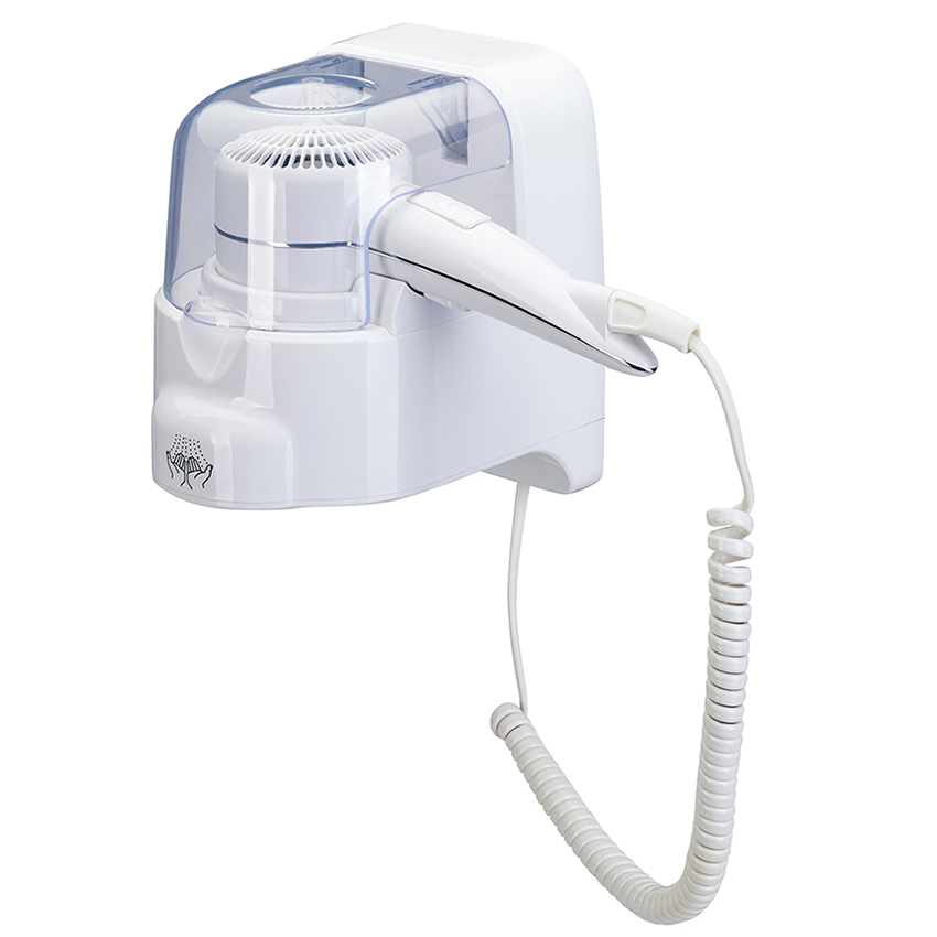 Wall-Mounted Hair Dryer Professional Electric Appliance Wall-Mounted Hand Dryer 1200W Plastic