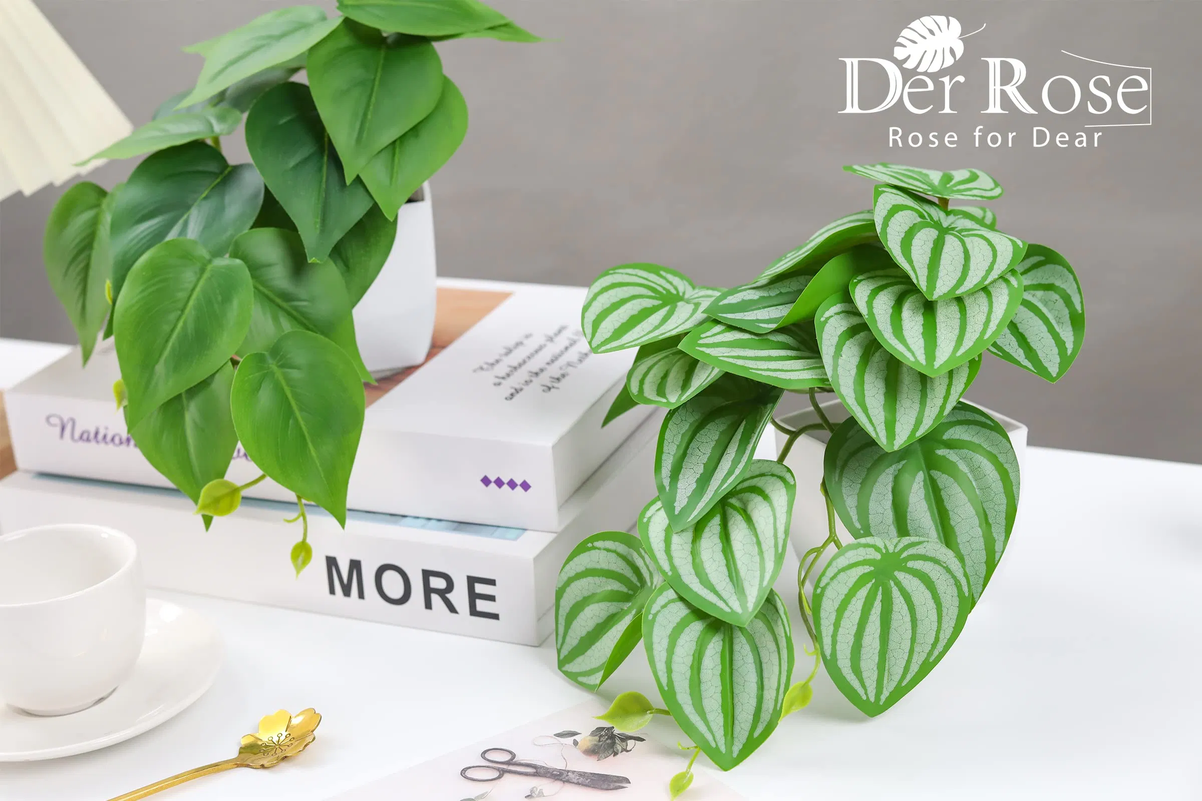 2 Packs Small Fake Plants Artificial Plants for Home Bedroom