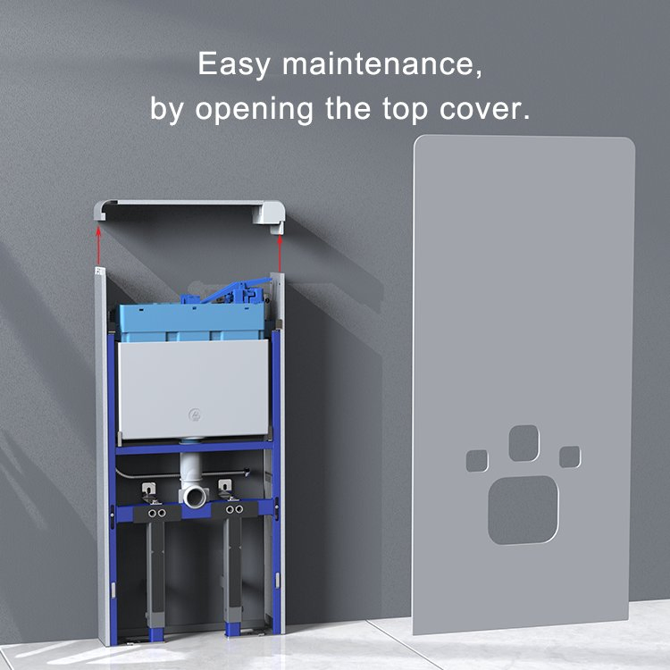 Modern Sanitary Ware Wall Hung Toilet Glass Cistern Dual Flush Toilet Tank