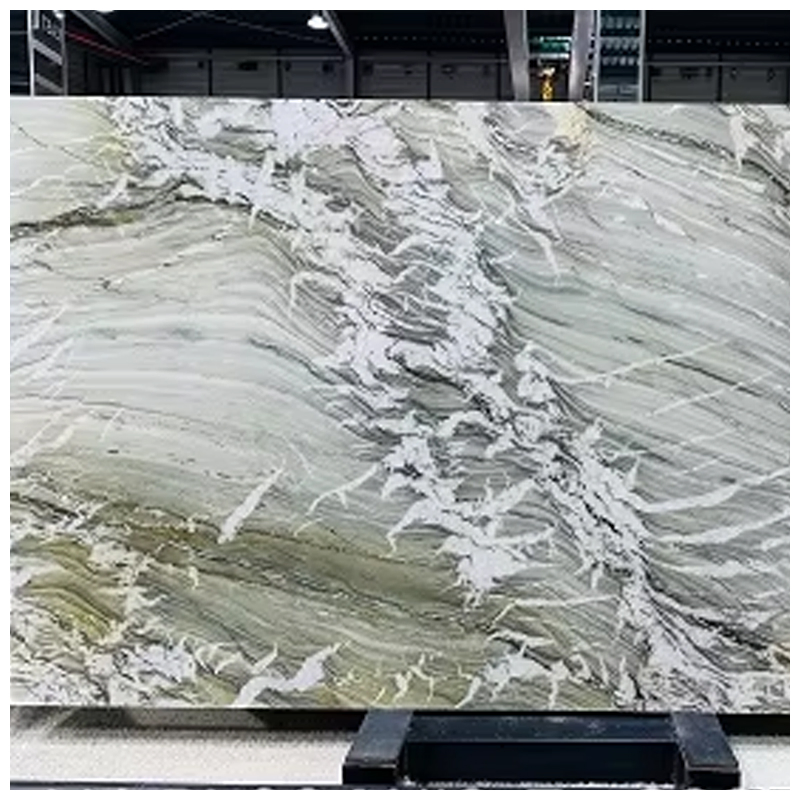 Brazilian Exotic Moana Quartzite Slabs for Backlit Tiles and Countertops