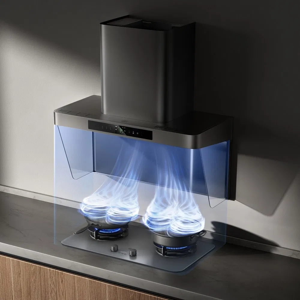 P2 Natural Gas Co Monitoring Sensor Range Hood in Home Kitchens