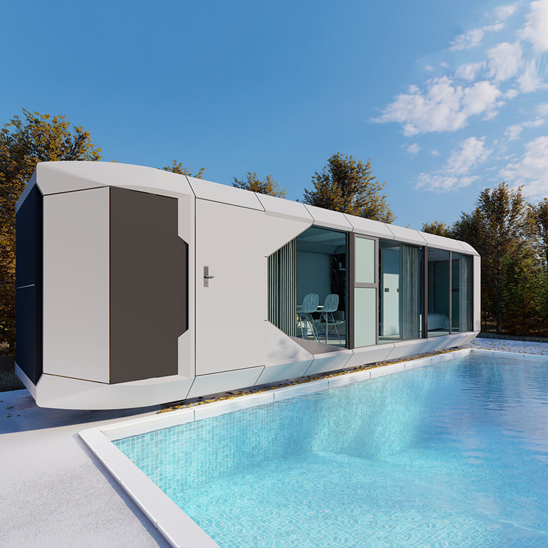 Popular Modern Galvanized Steel Frame Luxury Prefabricated Small Resort Space Capsule