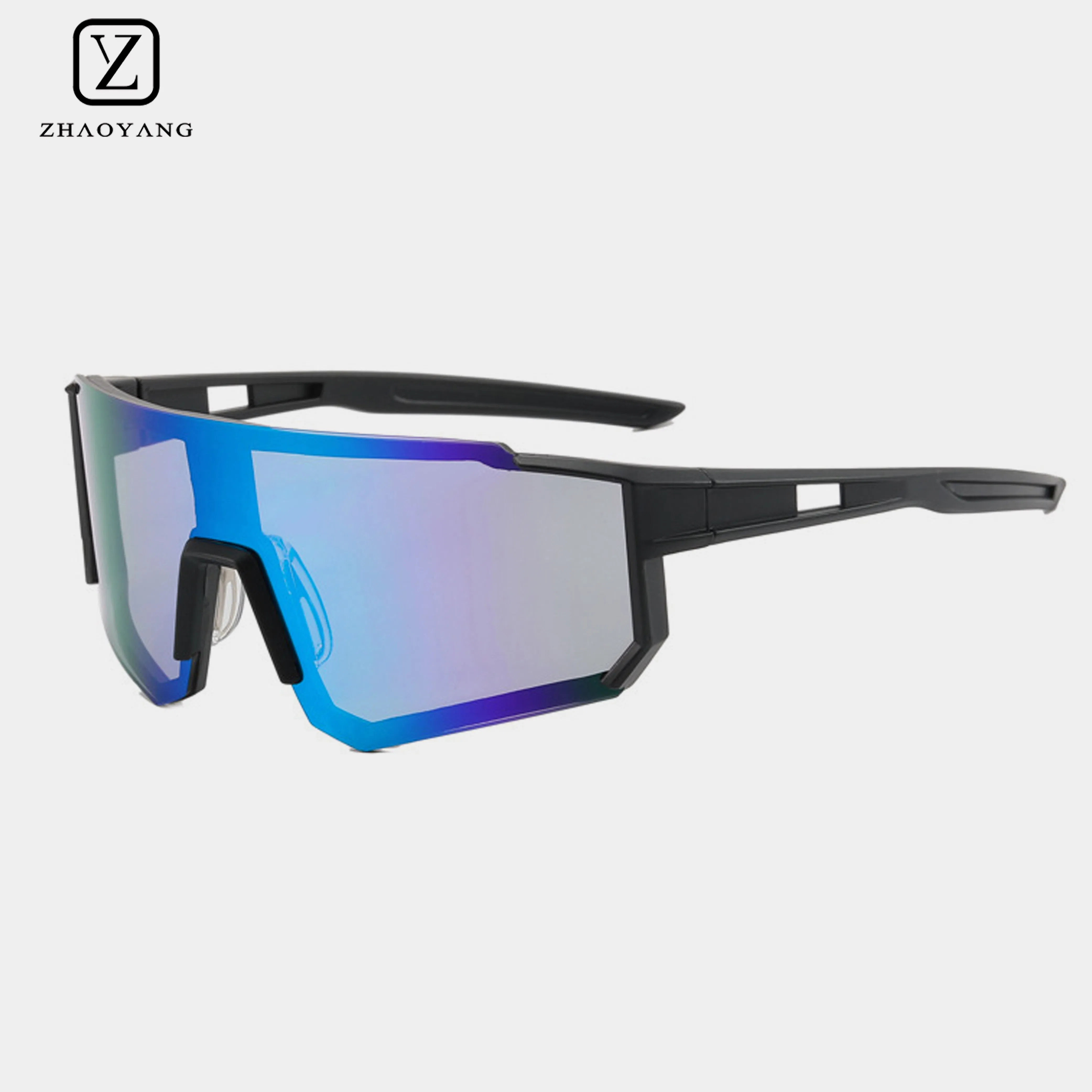 Durable PC Sport Sunglasses with Anti-Scratch Mirror Coated Lens