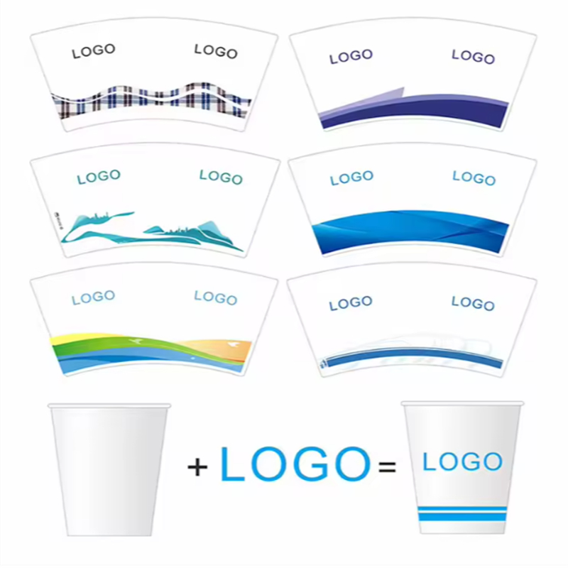 Customized Logo Printed Single Wall Paper Cup Packaging Disposable Paper Cup
