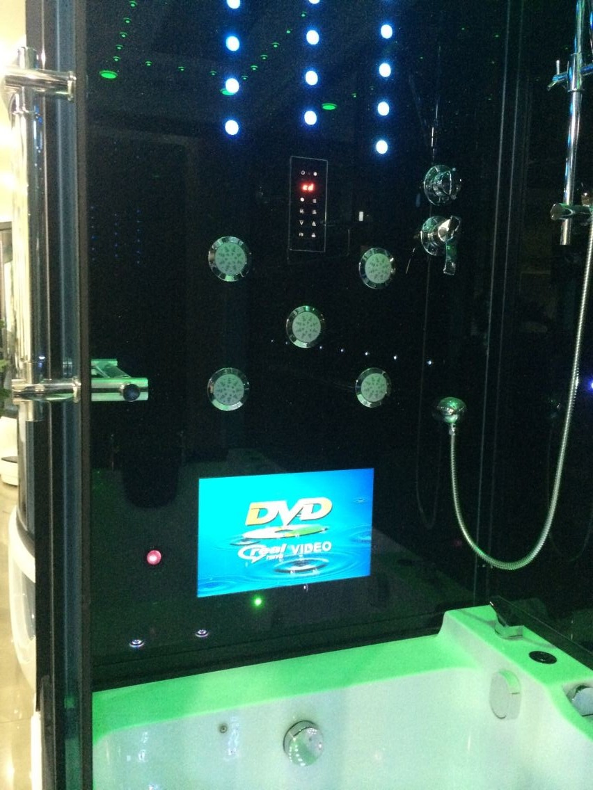 with LED Display and Massage Steam Shower Whirlpool Tub