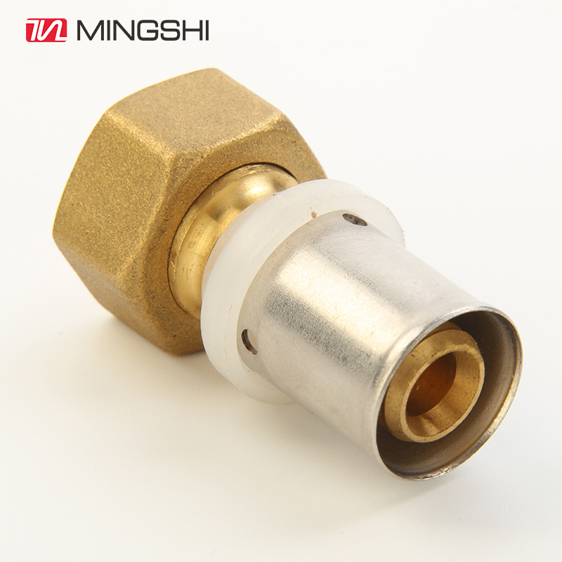 Mingshi Plumbing Materials Press Brass Pipe Fittings-U, Th, H, M/Multijaw with Watermark/Acs/Cstb/Aenor/Wras/Skz Certificate for Underfloor Heating-Female Union