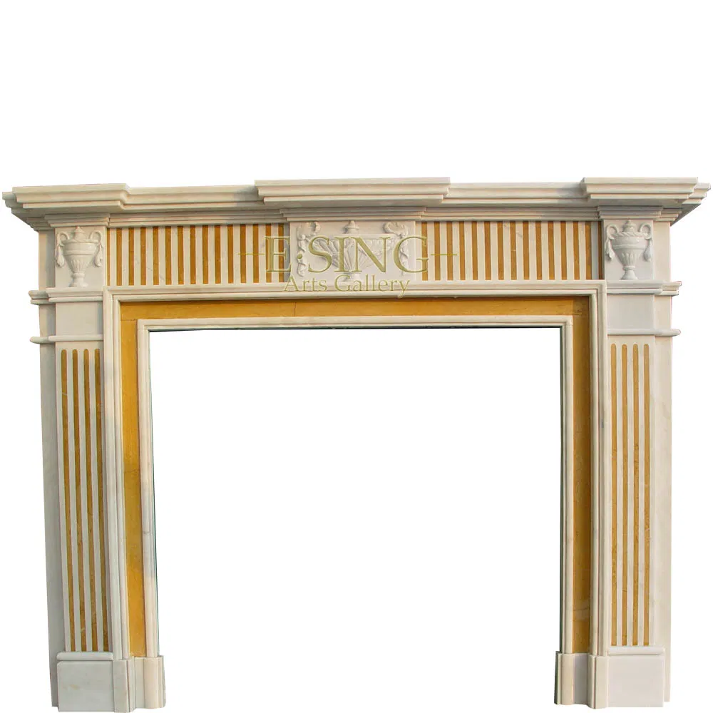 Indoor Mix Color Marble Fireplace Mantel for Decoration