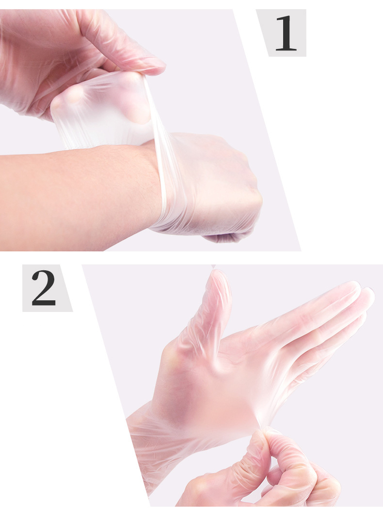 Wholesale Food Grade Transparent Disposable Medical PVC Vinyl Gloves