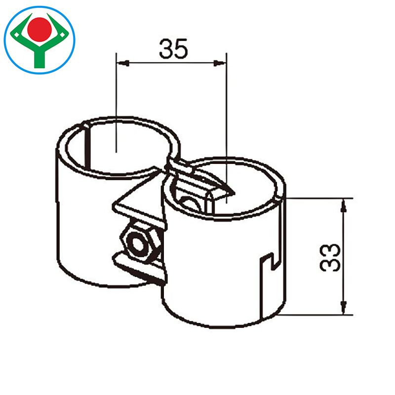 Ys-11 Double Pipe Single Hingle Parallel Steel Joints Set to Reinforce The Structure's Capacity