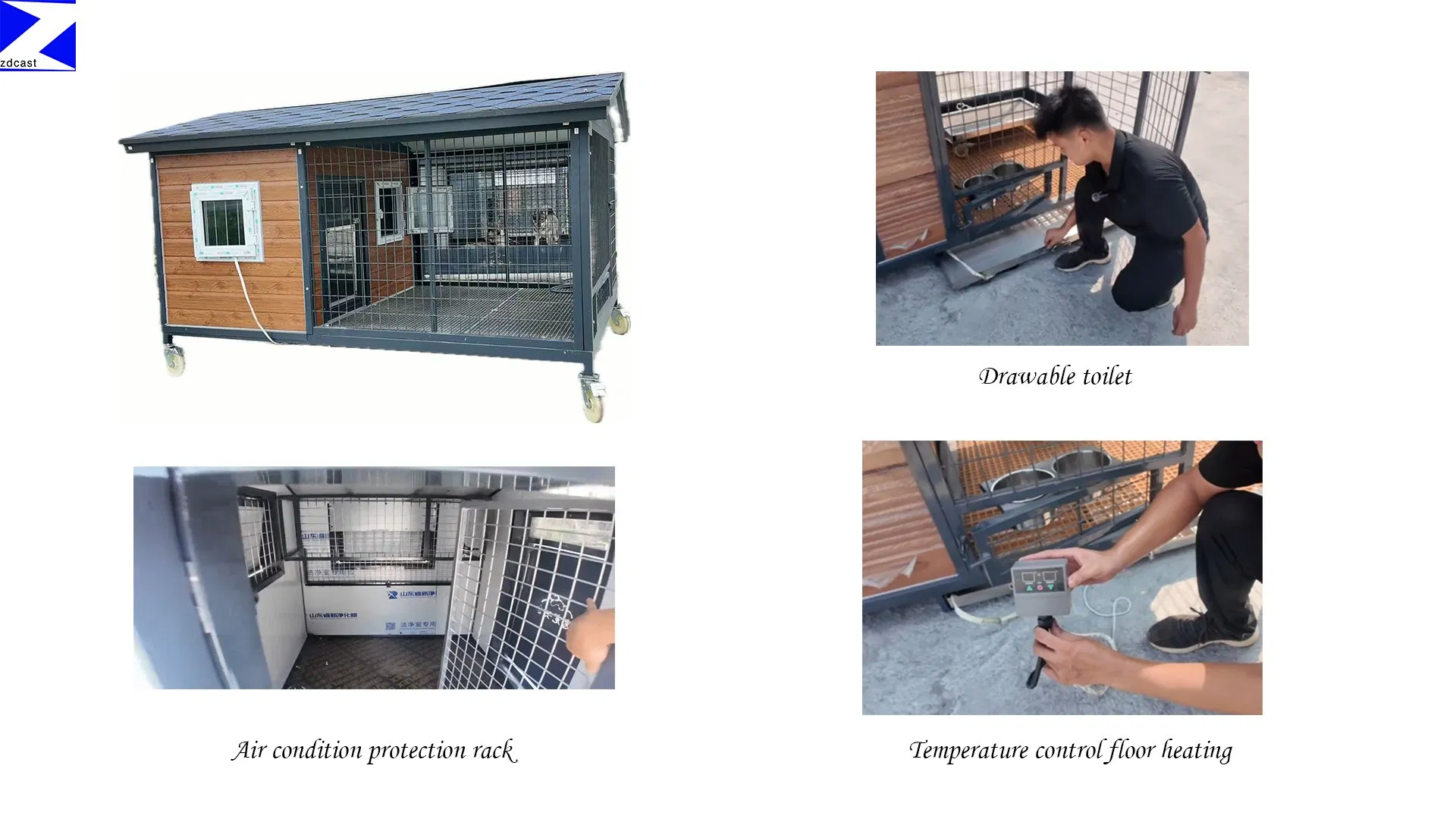 Weather-Resistant All-Size Solid Wood Dog House
