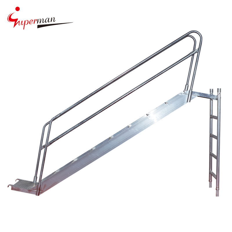 Premium Aluminum Mobile Scaffold with Safety Railing for Warehouse Use