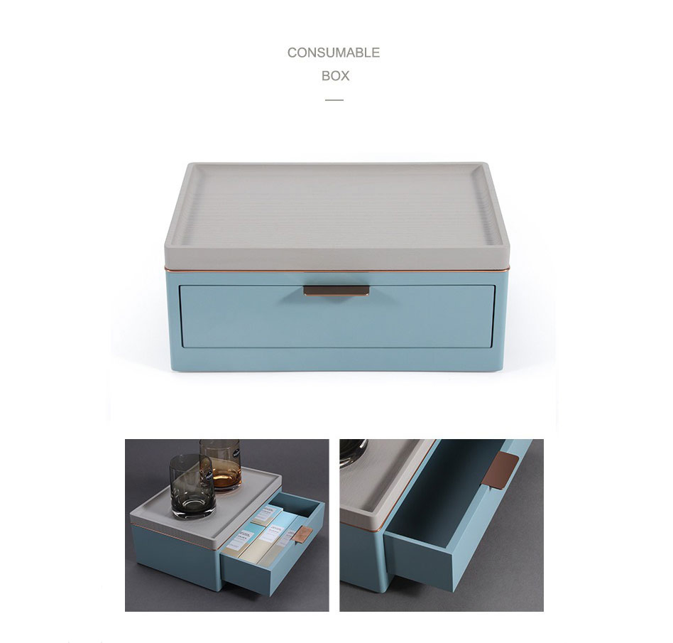 Hotel Supply Living Room Furniture Guestroom Product Leather Tissue Box for Hotel