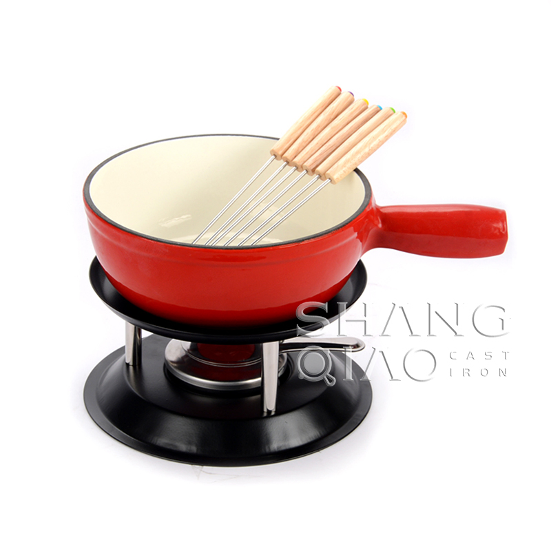 Fondue Pot Cast Iron Cheese Tools Cast Iron Enamel Fondue Sets