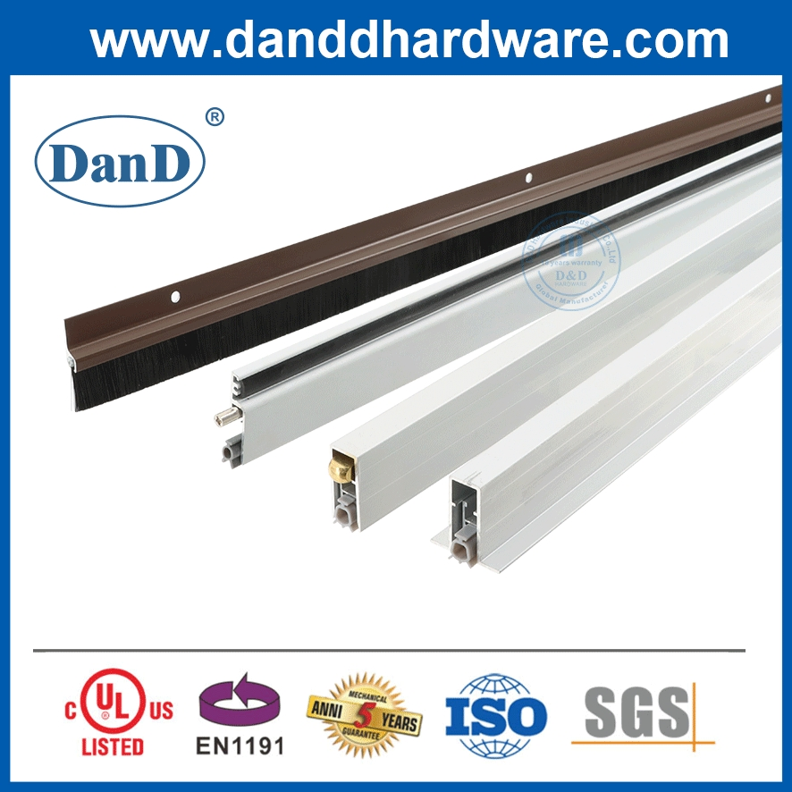 Aluminium Kit Strip Sound Auto Proof Concealed Automatic Door Bottom Drop Seal