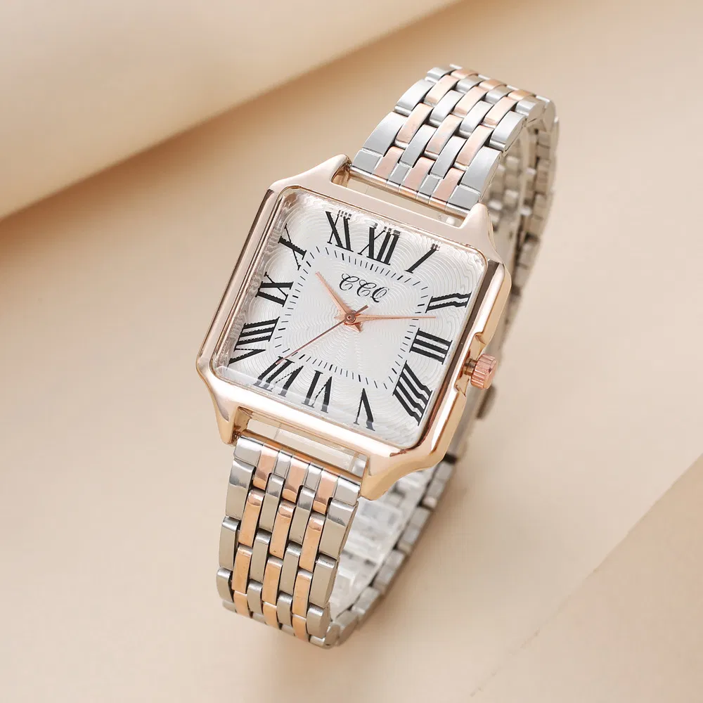 4-Piece Set: Stylish and Versatile Birthday Gift for Women, a High-End and Practical Gift Box Including a Watch, Perfume, Cushion Foundation, and Wallet.