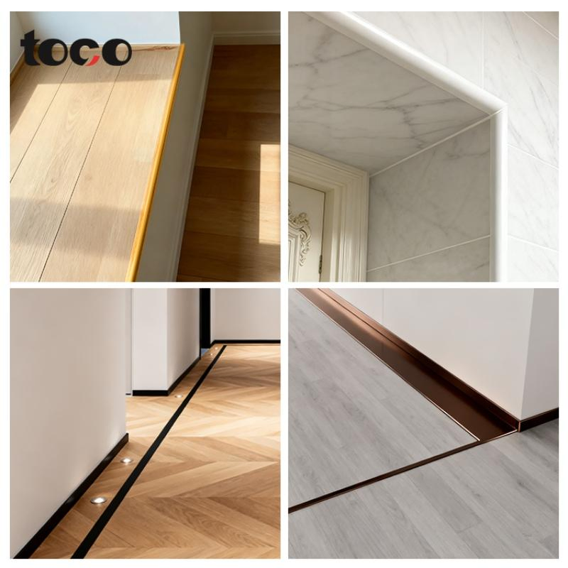 Alloy Accessories Aluminum Metal Curved Shape Wall Floor Corner Edge Tile Trim