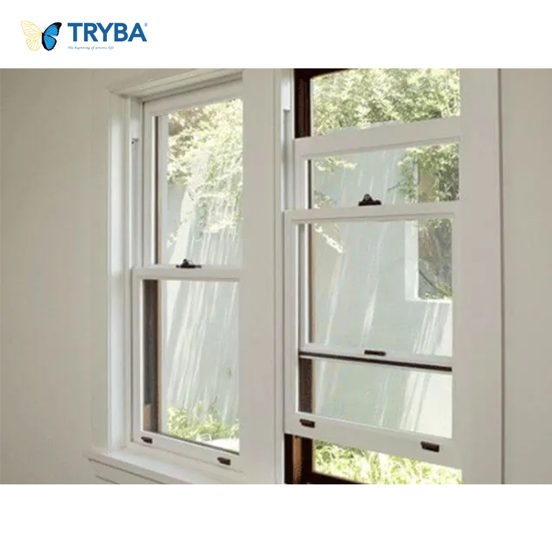 American Style Aluminum Sash Double Hung Window up Down Sliding Windows