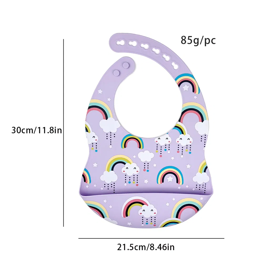 Personalized Design Custom Logo Silicone Baby Bibs for Feeding Baby Products