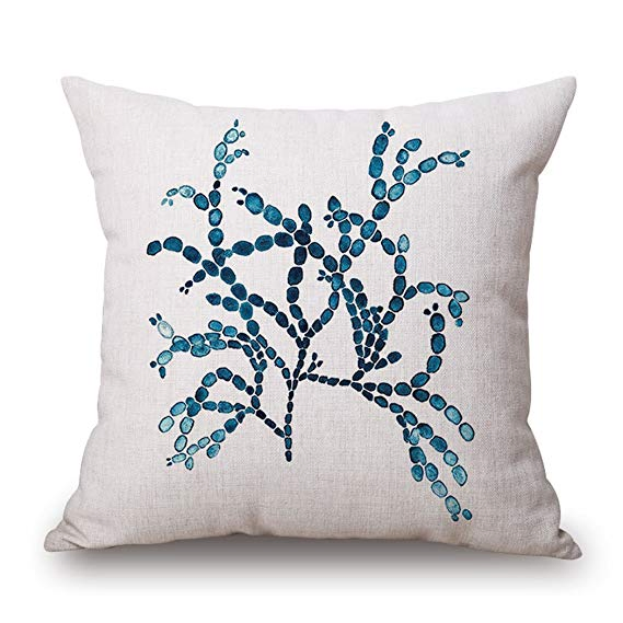 Modern Plant Leaves Throw Cushion for Home Decoration