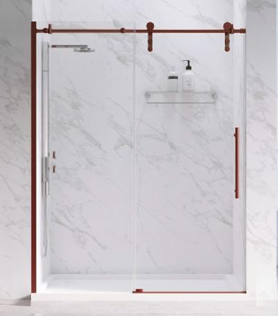 Bathroom Nano Coating Tempered Glass Sliding Shower Door