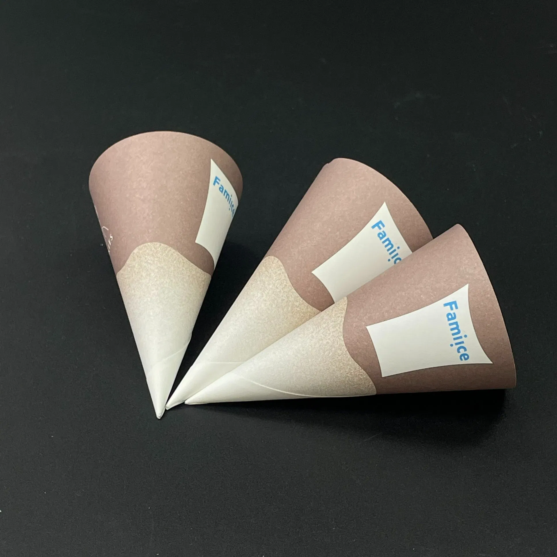 Wholesale New Product Custom Ice Cream Paper Cone Sleeve Ice Cream Cone Packaging
