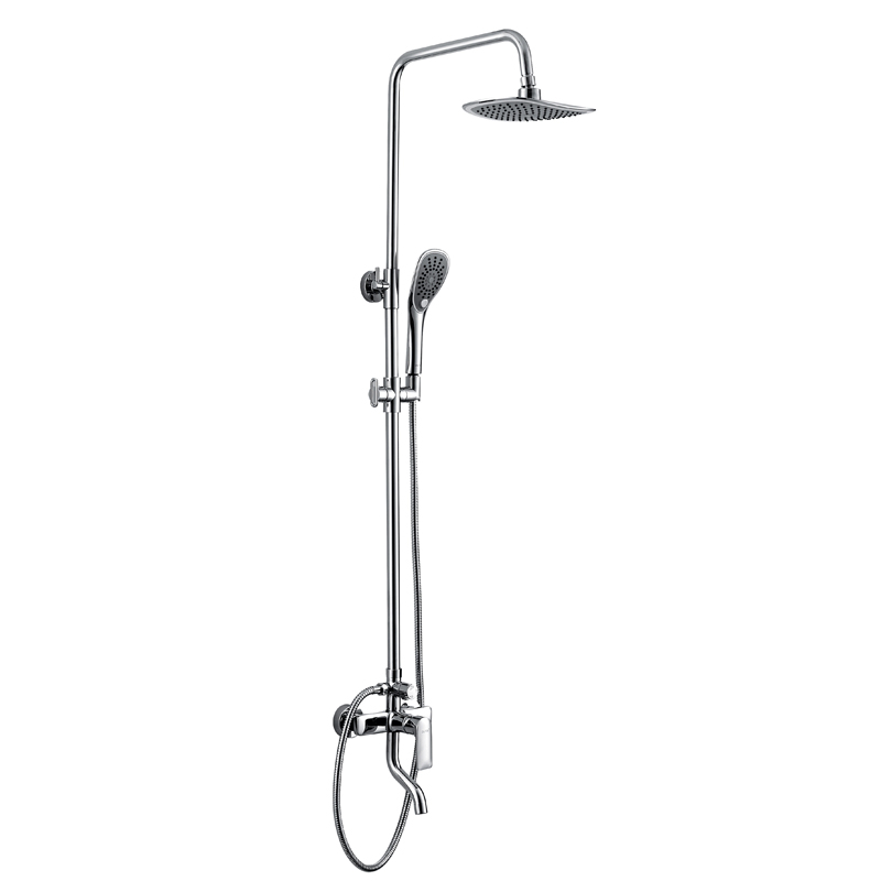 Contemporary Solid Space Aluminum Brass Bathtub Mixer with High Quality Shower Head on Sale Shower Set