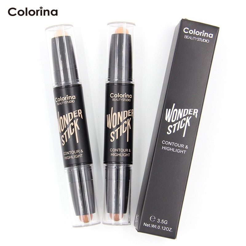 Y308 Beauty Double-Headed Highlight Concealer Pen Nose Shadow Three-Dimensional Shadow Brightening Repair Stick OEM Wholesale