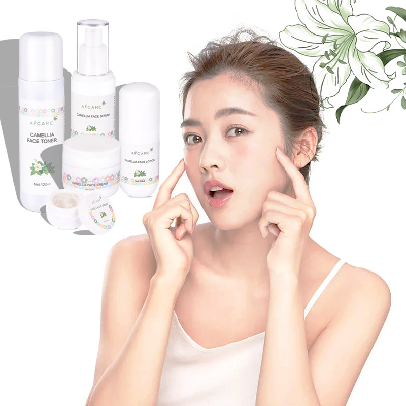 OEM Anti-Wrinkle and Anti-Aging Camellia Skin Care Set Facial Moisturizer