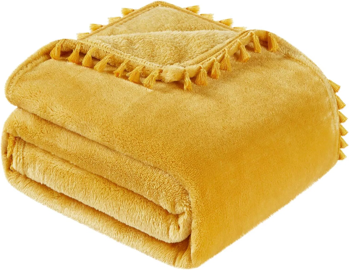 Плед флисовый с бахромой, 140x200 см
