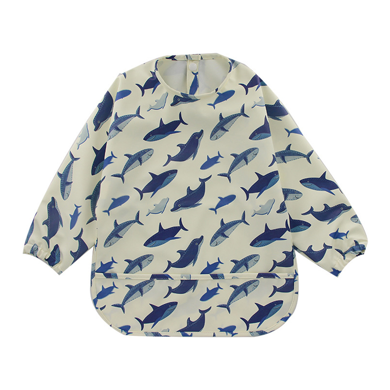 in Stock, Children's Upside-Down PU Coveralls, Washable and Dirt-Proof Clothes, and Baby Waterproof Bibs