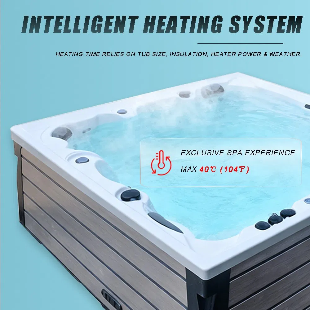 Sunrans 5 Person Outdoor Hot Tub Multi-Jet Massage Whirlpool Jacuzzier SPA Tubs for Backyard Patios