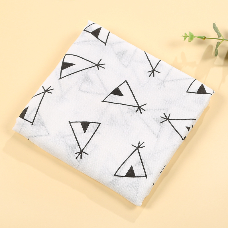 Custom Organic Bamboo Cotton Baby Swaddle Blankets for Newborns