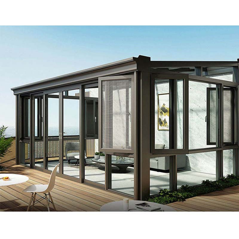 Customized Thermal Break Sunroom Aluminium Prefabricated Container Sunrooms Glass Houses
