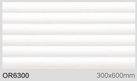 Fashionable Design White Color 300X600mm 3D Ceramic Wall Tile