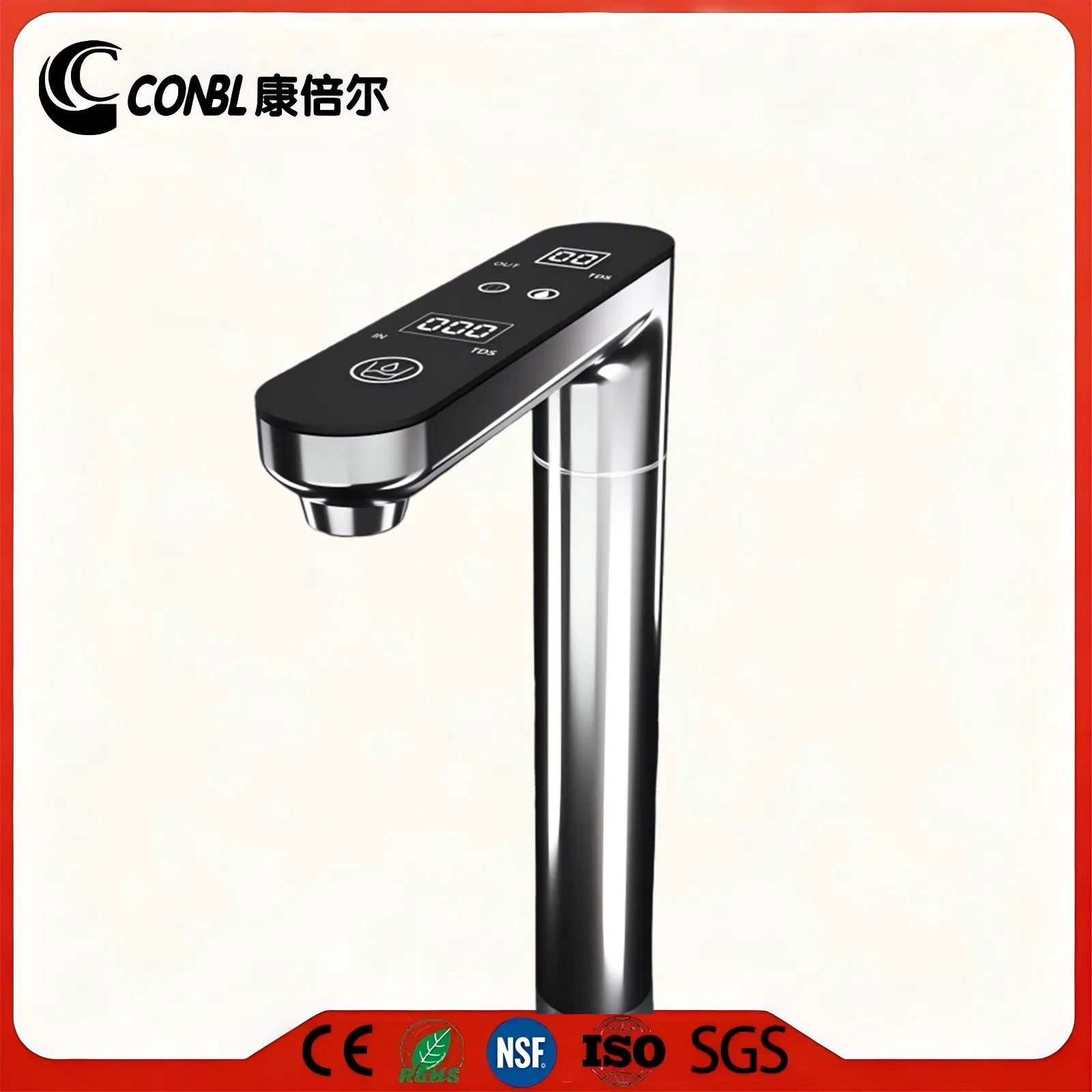Conbl Electric Control Cp Color Faucet for Household Kitchen Sink Water Filter