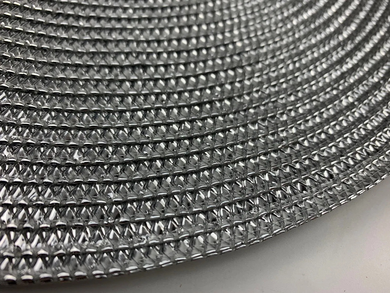 Home Decoration Silver Woven Round Placemat for Home Restaurant Hotel