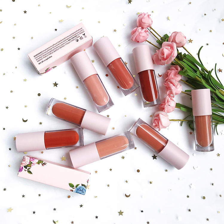 Customizable Matte Finish Lipstick Long-Lasting Lip Gloss Kiss-Proof Nude Liquid Lipstick Makeup