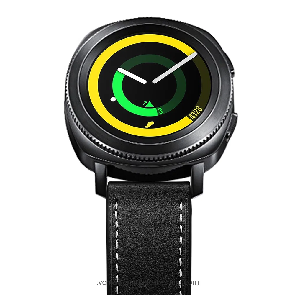 Кожаный ремешок для Samsung Galaxy Watch 4 Classic, черный