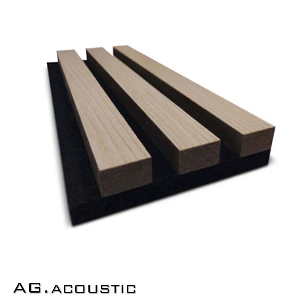 AG. Acoustic Wood Veneer Surface Acoustic Polyester Felt Soundproofing Timber Slats Panel