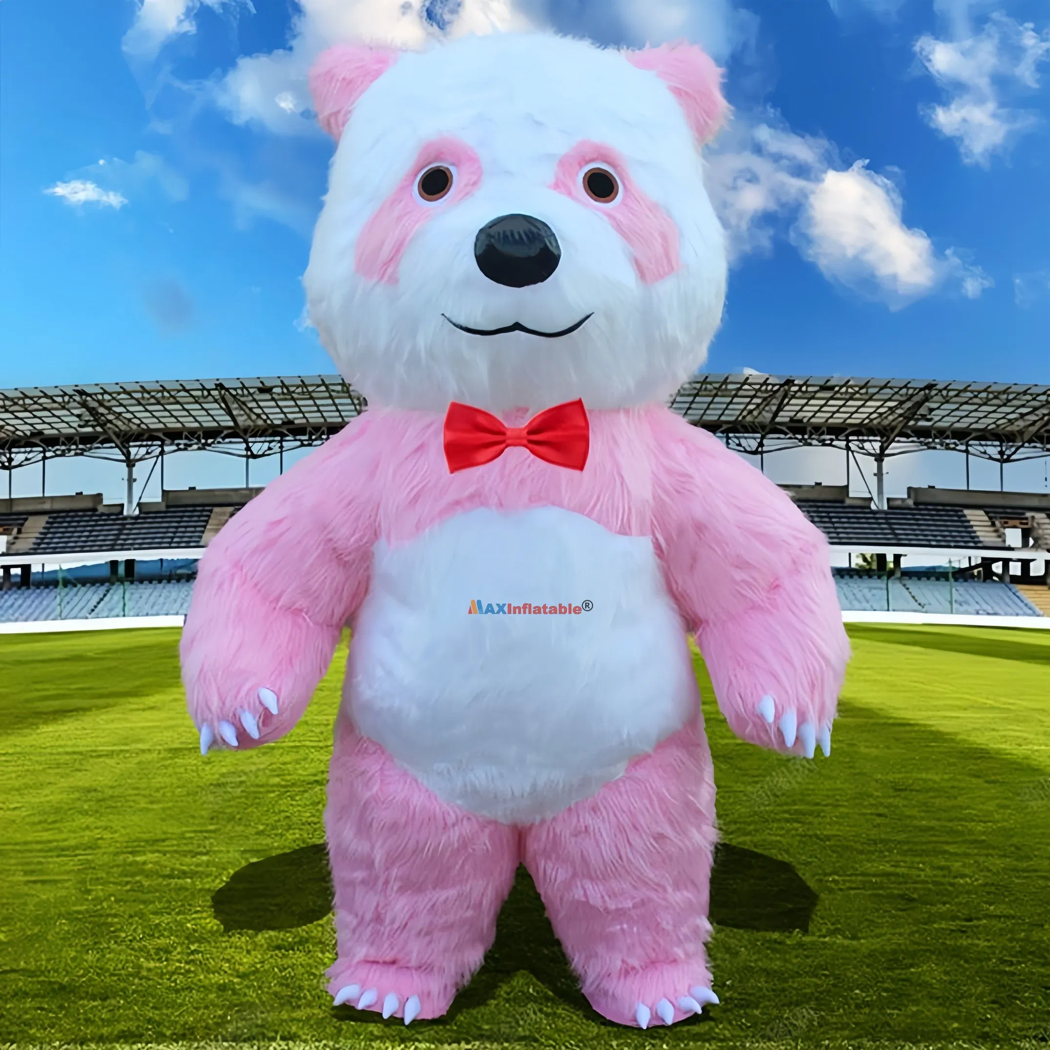 Pink Panda Inflatable Costume for Adults - Cute Panda Mascot Costume for Birthday Parties, Carnivals, Festivals, Interactive Stage Performances, and Props