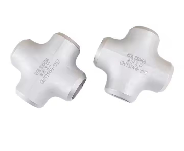 Ss Flat Welding Cross 304 316L 347H 2520 2205 Duplex Stainless Steel 4 Way Connector Coupling