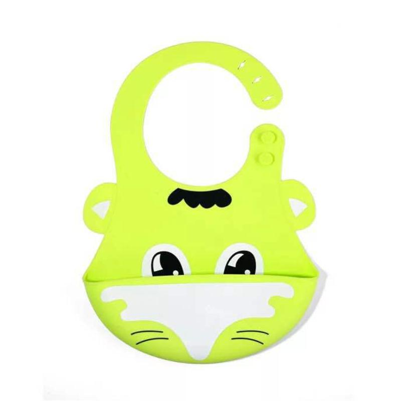 Baby Food Three-Dimensional Waterproof Children's Large Drool Pocket Silicone Bibs