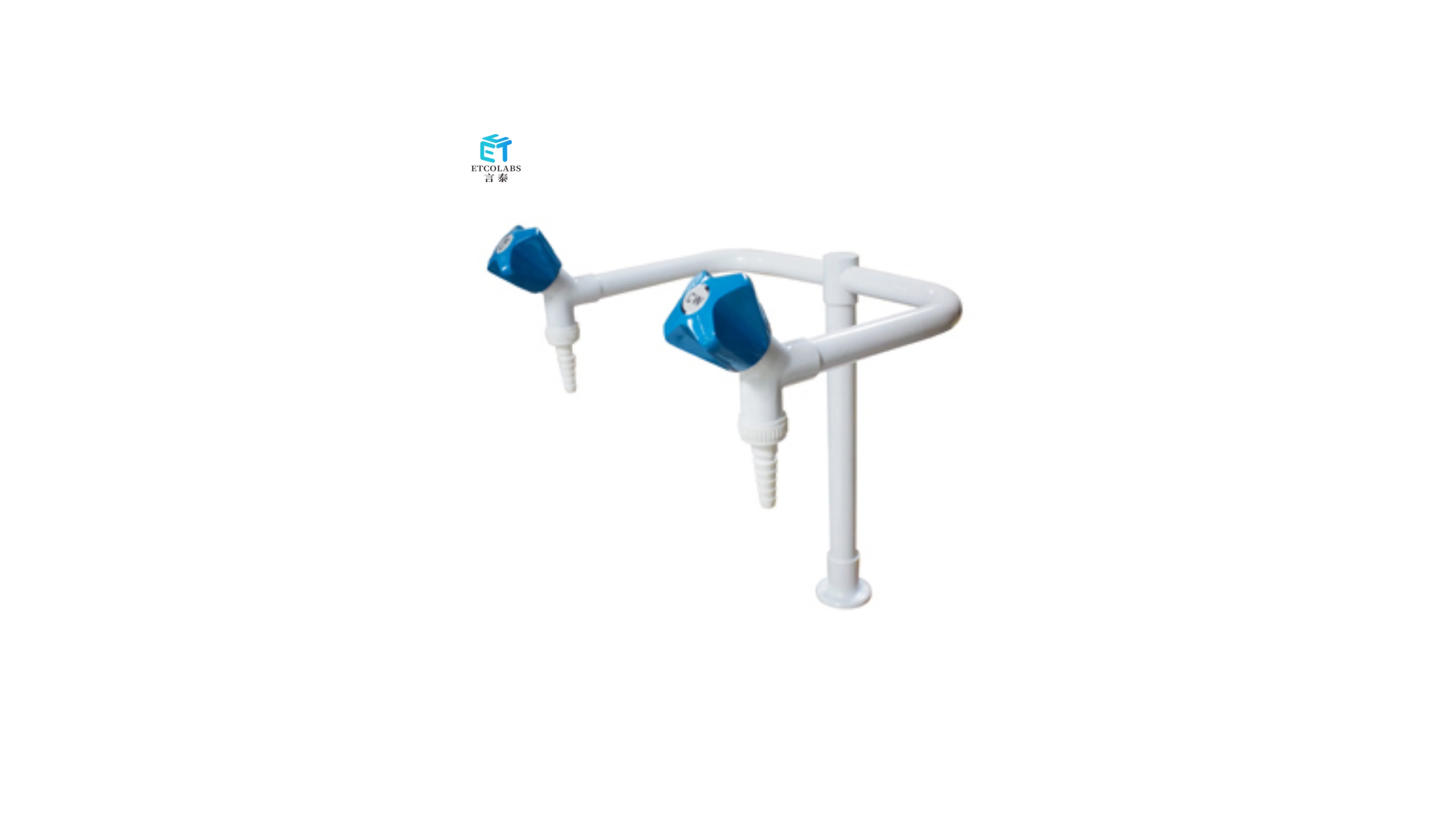 Лабораторный кран двойной, эпоксидное покрытие